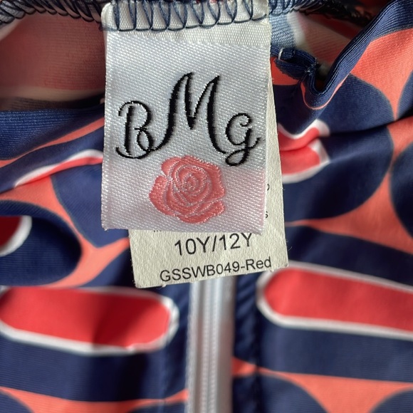 NWOT! Girls Abstract Rash Guard One
Piece Swimsuit - Mia Belle Girls - Picture 7 of 7